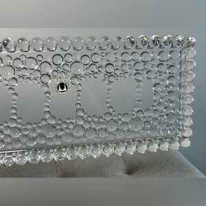 Original Walther Glas Germany Bubble Glass Plate Tray Decorative Art Vintage